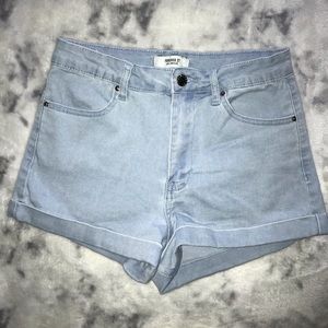 Forever 21 - high waisted light wash shorts
